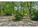 View of the yard with ample trees and ground cover at 4202 Maplewood Dr, Decatur, GA 30035
