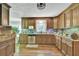 Traditional kitchen features wooden cabinets, stylish backsplash, granite countertops, and stainless steel dishwasher at 1315 Arden Sw Dr, Marietta, GA 30008