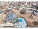 Expansive aerial view of a neighborhood featuring homes with backyard pools and spacious lots at 2994 Ash Grove Sw Dr, Conyers, GA 30094
