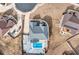 Bird's-eye view of a home featuring a private pool, patio area and driveway at 2994 Ash Grove Sw Dr, Conyers, GA 30094