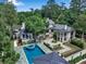 Aerial view of a luxurious estate with a pool, manicured grounds, and elegant architecture at 3625 Tuxedo Nw Rd, Atlanta, GA 30305