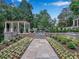 Professionally landscaped backyard featuring an outdoor gazebo overlooking a pool at 3625 Tuxedo Nw Rd, Atlanta, GA 30305