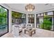 Sunny sitting room with backyard views featuring a stylish modern design at 3625 Tuxedo Nw Rd, Atlanta, GA 30305