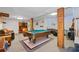 Finished basement featuring a pool table and an entertainment area at 410 Lima Ct, Woodstock, GA 30188