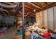 Unfinished basement with exposed ceiling and concrete walls, ready for customization and storage at 410 Lima Ct, Woodstock, GA 30188