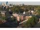 An aerial shot capturing the layout and setting of the school campus nestled in a residential area at 100 Sheridan Dr, Atlanta, GA 30305
