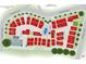 A detailed map of the community showcasing home locations, pool, welcome center, and surrounding streets at 100 Sheridan Dr, Atlanta, GA 30305