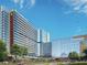 Exterior view of the modern hospital building with glass facade and surrounding landscaping at 100 Sheridan Dr, Atlanta, GA 30305