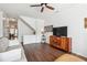 Open-concept living room featuring hardwood floors and a comfortable sofa at , Atlanta, GA 30318