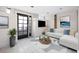 Modern living room with tile floors, sectional sofa, and mounted TV at 272 14Th St # 23, Atlanta, GA 30309
