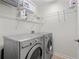 Washer and dryer in laundry room with wire shelving for storage at 2950 Mount Wilkinson Se Pkwy # 505, Atlanta, GA 30339