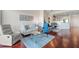 Bright living room featuring hardwood floors, comfortable seating, and modern decor at 2950 Mount Wilkinson Se Pkwy # 505, Atlanta, GA 30339