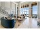 Elegant lobby area with high ceilings, large windows, and stylish seating at 2950 Mount Wilkinson Se Pkwy # 505, Atlanta, GA 30339