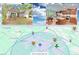 The aerial image showcases the proximity to local amenities at 4460 Delano Dr, Cumming, GA 30040