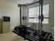 Bright exercise room with weightlifting equipment and weights, featuring natural light from a large window at 19 Windcrest Dr, Covington, GA 30016