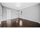 Spacious bedroom with sliding glass door access to deck and carpeted floors at 2814 Lloyd Rd, Decatur, GA 30034