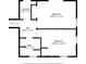 Basement floor plan includes two bedrooms, a laundry room, a bath and stairs to the upper level at 2814 Lloyd Rd, Decatur, GA 30034