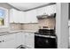 Close-up of a modern kitchen with white cabinets, granite countertops, and stainless steel appliances at 2814 Lloyd Rd, Decatur, GA 30034