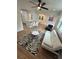 Open concept living space with modern decor, including a zebra rug and white sofa at 1766 Venetian Sw Dr, Atlanta, GA 30311