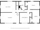 Home floor plan shows layout of eat-in kitchen, bedrooms, living room, primary bedroom, hall, bath, and room at 474 Upper Burris Rd, Canton, GA 30114
