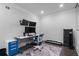 Modern office featuring three monitors, sleek desk, and comfortable chair at 100 Braxton Way, Roswell, GA 30075