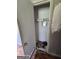 A walk-in closet with a hanging rod and shelves at 1243 Hill Nw St, Conyers, GA 30012