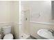 Cozy bathroom with walk-in shower, sleek vanity, and modern fixtures at 3684 Regent Nw Dr, Kennesaw, GA 30144