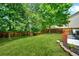 Large, well-maintained backyard with lush green grass, a privacy fence, and a patio area for outdoor enjoyment at 1326 Castleberry Dr, Buford, GA 30518