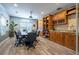 Stylish conference room with a granite table, built-in shelves, and modern lighting at 1074 Peachtree Ne Walk # B404, Atlanta, GA 30309