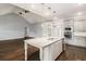 Spacious kitchen with granite counters, stainless steel appliances, and center island at 122 Gingers Way, Mcdonough, GA 30252