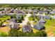 Aerial view of neighborhood featuring manicured lawns and tree-lined streets at 40 Wimberly Way, Covington, GA 30016