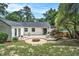 Beautiful backyard featuring a stone fire pit, brick patio, and well-maintained landscaping at 962 Cardova Ne Dr, Atlanta, GA 30324