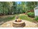 Large backyard with fire pit and landscaped terrace for entertaining at 962 Cardova Ne Dr, Atlanta, GA 30324