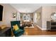 Bright dining room with stylish decor, a large table, and easy access to the backyard at 962 Cardova Ne Dr, Atlanta, GA 30324