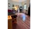 Spacious living room with hardwood floors and a view to the backyard at 260 Manning Sw Rd # 42, Marietta, GA 30064
