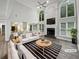 Bright, open living space with high ceilings, fireplace and large windows at 4345 Park Brooke Trce, Alpharetta, GA 30022