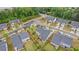 A lovely aerial view showcasing a desirable neighborhood with well-maintained homes and landscaping at 4591 Grenadine Cir, Acworth, GA 30101