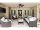 Inviting covered outdoor living space with comfortable seating and a cozy atmosphere for relaxation at 670 Trinity Pl, Suwanee, GA 30024