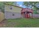 Backyard view featuring a raised deck and fenced perimeter, offering a private outdoor space at 1162 Sims St, Atlanta, GA 30310
