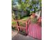 Backyard view from an elevated deck, showing the outdoor space and neighboring building at 1162 Sims St, Atlanta, GA 30310