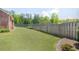 Spacious backyard featuring a lush green lawn and a well-maintained wooden fence at 1790 Piedmont Ln, Cumming, GA 30040