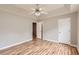 Bedroom features wood floors and painted in a neutral color at 1785 Fielding Way, Hampton, GA 30228