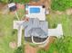 An aerial view showcasing the home, pool, large yard, and well-maintained landscaping at 1424 Brighton, Loganville, GA 30052