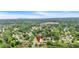 Aerial view showing the home's location in a lush, green neighborhood with mature trees and easy access to community amenities at 2586 Abbotts Glen Nw Dr, Acworth, GA 30101