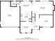 First floor plan featuring an open layout with a kitchen, dining room, living room, breakfast nook, and a two-car garage at 2586 Abbotts Glen Nw Dr, Acworth, GA 30101
