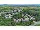 Expansive aerial view displaying a peaceful neighborhood surrounded by lush landscapes at 4445 Vanadium Bend, Cumming, GA 30040