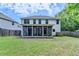 A spacious backyard featuring a screened-in porch and a well-maintained lawn perfect for outdoor activities at 2020 Walking Horse Trl, Cumming, GA 30041