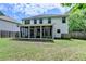 Spacious backyard with lawn and enclosed porch at 2020 Walking Horse Trl, Cumming, GA 30041