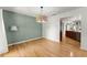 Dining room with hardwood floors at 2620 Dr Bramblett Rd, Cumming, GA 30028