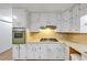 Traditional kitchen featuring white cabinetry, gas cooktop, and vintage green oven at 2775 Hogan Rd, Atlanta, GA 30344